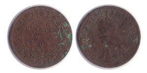 1919 One Quarter Anna Coin